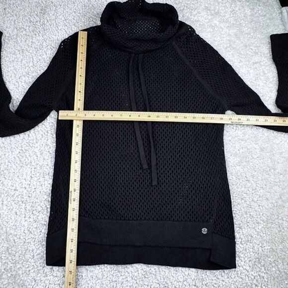 Prana Translucent Cowl Neck Sweater Black - Picture 8 of 11